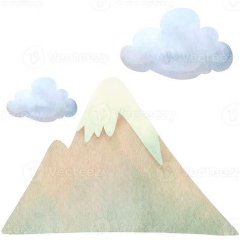 Watercolor Mountain Scene 26481199 Png