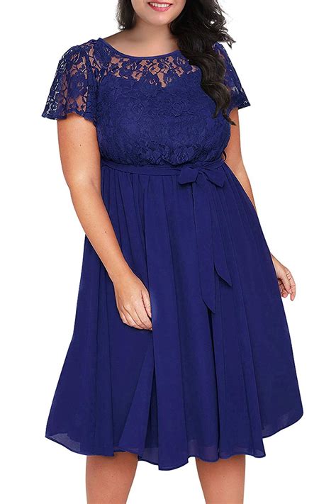 plus size lace and chiffon wedding guest dresses angrila