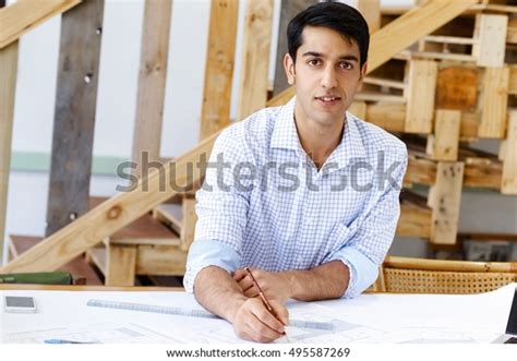 Young Man Architect Office Stock Photo Edit Now 495587269