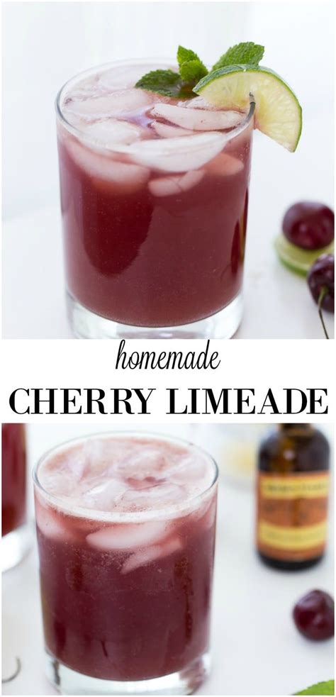 This Homemade Sparkling Cherry Limeade Recipe Has A Subtle Hint Of