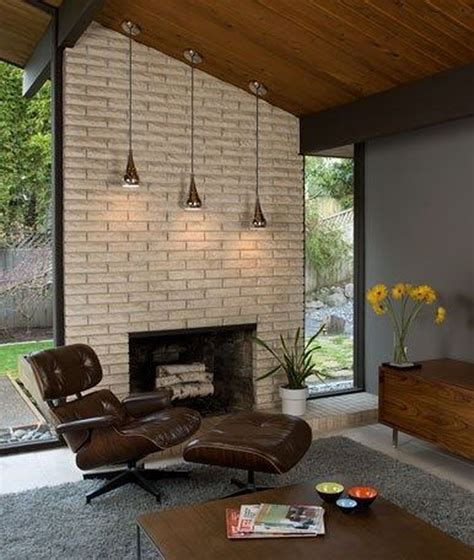 30 Mid Century Modern Fireplace Ideas
