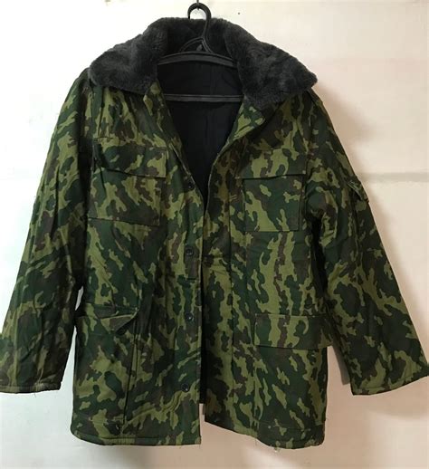 Russian Army Vintage Winter Jacket Vsr 93 Flora Vertikalca Etsy