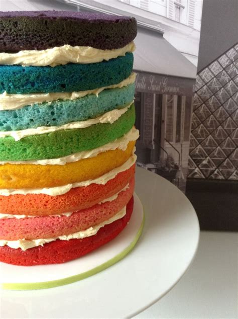Naked Rainbow Cake Th Birthday Birthday Cakes Birthday Ideas Party
