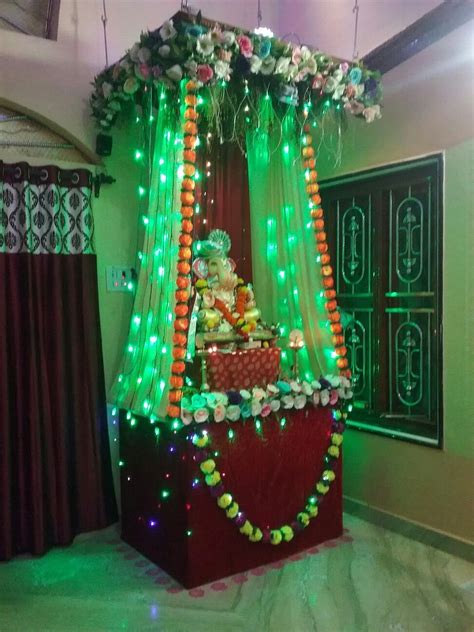 10 Creative Ideas Decoration Of Ganpati At Home For Ganpati Decoration