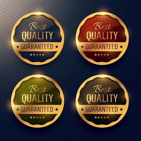Best Quality Guaranteed Premium Gold Label And Badges Vector Des