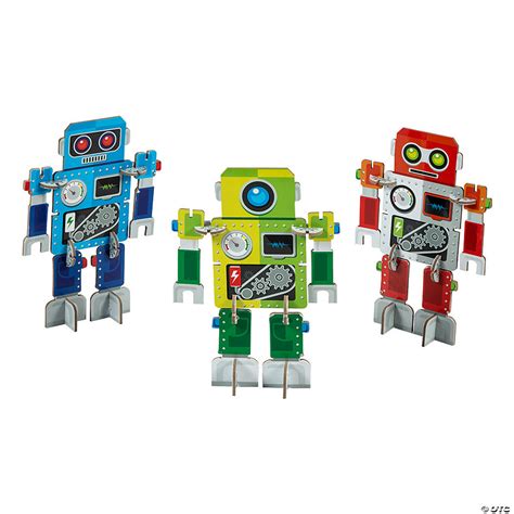 Buildable Robots Toy Set Makes 3 Oriental Trading