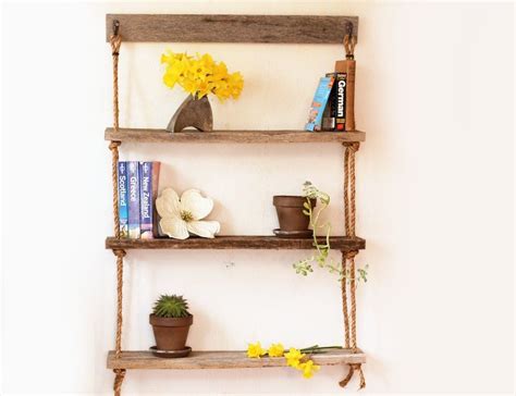 Hanging Shelves Are Pretty And Free Up Floor Space Reclaimed Wood