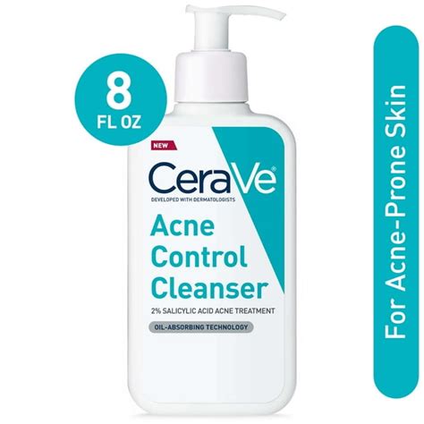 Cerave Acne Face Wash Acne Cleanser With Salicylic Acid And Purifying
