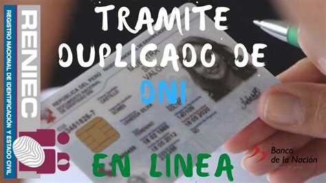 Como Tramitar Duplicado De Dni Por Internet YouTube