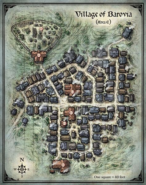 Dandd Village Of Barovia Map Village Of Barovia Map