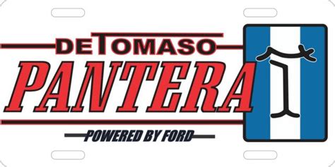 Detomaso Pantera Logo License Plate Ebay