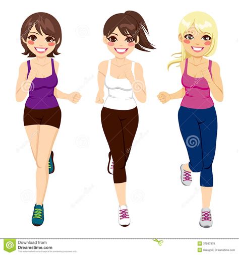 Women Athlete Runners Stock Vector Illustration Of Jogger 37897879