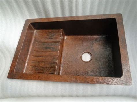 Related searches for kitchen sinks copper: Copper Kitchen Sink with Drain Board 36"x24"x10" Drop in ...
