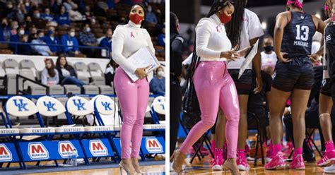 Texas Aandm Coach Sydney Carter Hits Back At Criticism For Wearing Leather Pants And Heels To Game