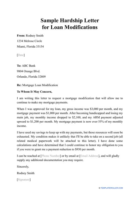 23 Printable Hardship Letter For Loan Modification Te