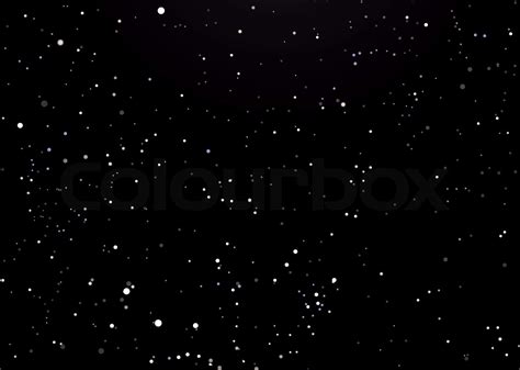 Black Night Sky With Illustrated Space Star Background Stock Vector