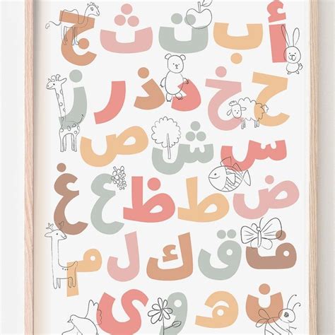 Arabic Alphabet Poster By Farasha Prints High Resolution Etsy Saudi