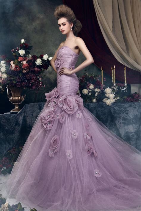 Lilac Purple Wedding Gown Side View Purple Wedding Dress Wedding Dress 2013 Luxury Wedding