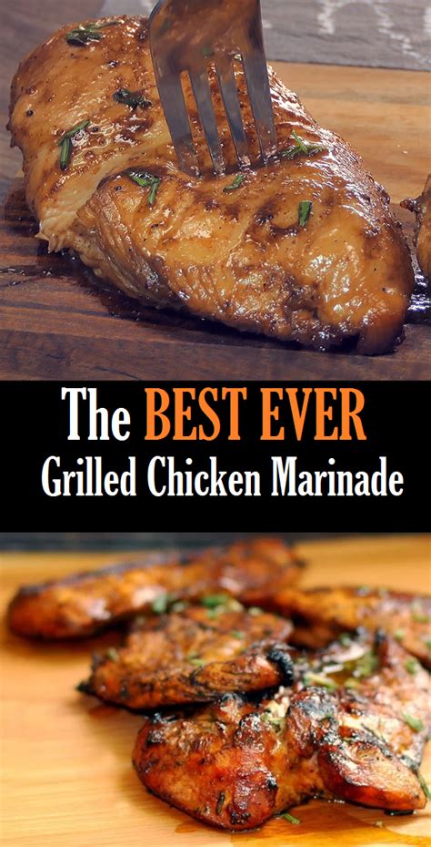 Everybody's favourite honey soy chicken marinade! The BEST EVER Grilled Chicken Marinade - Easy Recipes