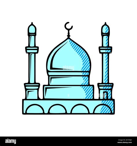 Mosque Line Icon Outline Vector Sign Linear Style Pictogram Isolated