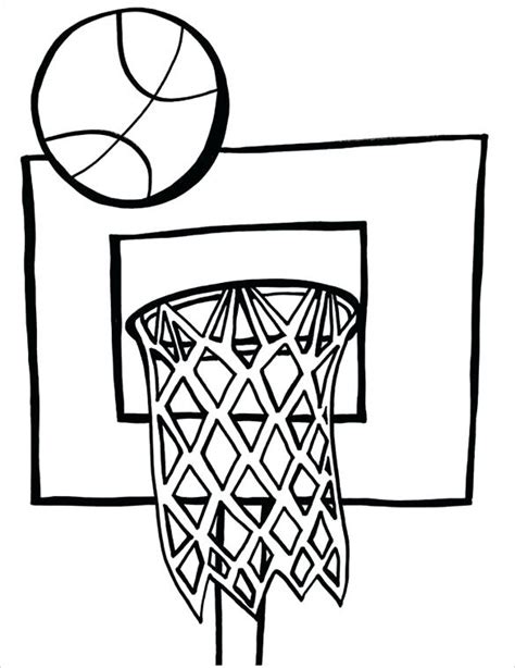 Basketball Hoop Coloring Page At Free Printable