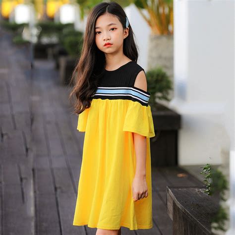 Teenage Girls Dresses Summer 2019 Cotton Kids Girl Princess Party Dress