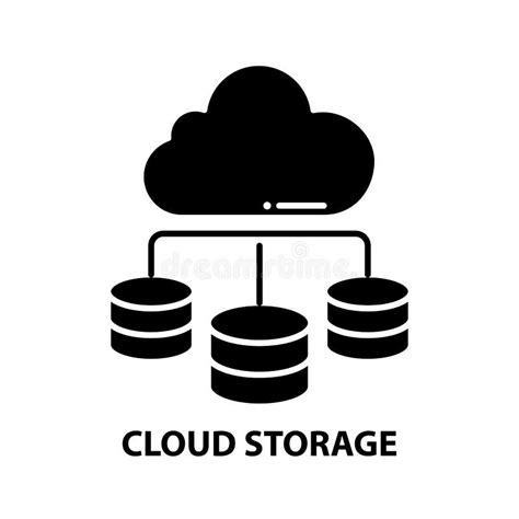 Cloud Storage Icon Black Vector Sign With Editable Strokes Concept