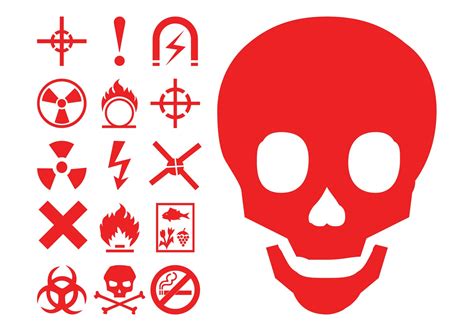 Símbolos de perigo Icons Descarregue Arte Vetorial Stocks de