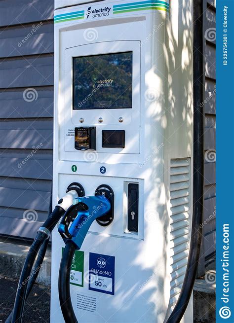 Electrify America Ev Charging Station At Premium Outlet Shopping Center