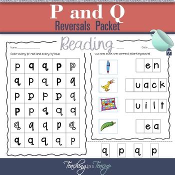 No Prep P And Q Letter Reversal Worksheets And No Prep P And Q