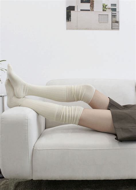 Double Over Knee Socks 3color