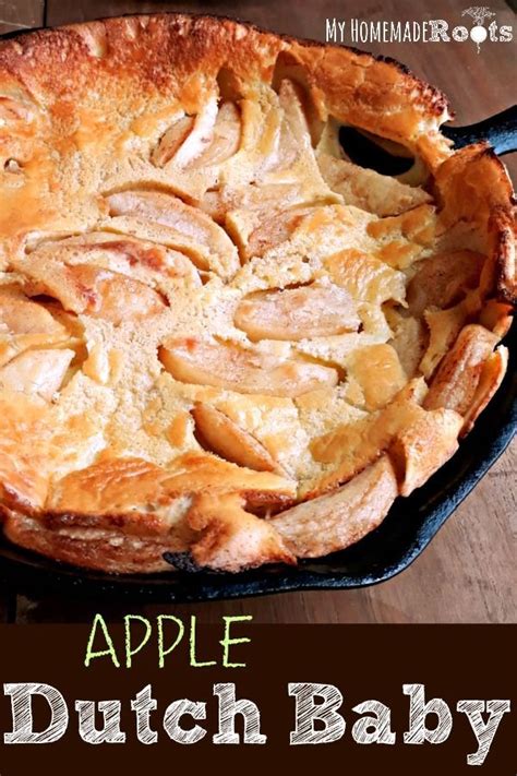 Apple Dutch Baby A Puffy Pancake Baked In A Cast Iron Skillet Thats