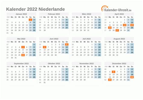 Inspirasi Top Kalender 2022 Nederland