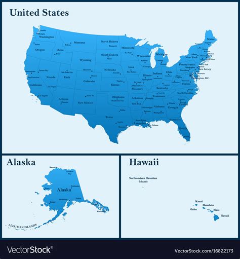 Map Of Usa And Hawaii Verjaardag Vrouw 2020