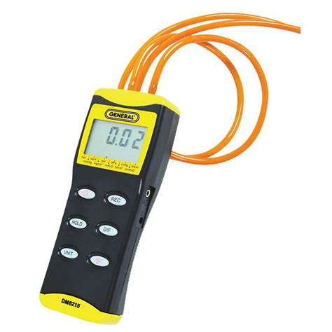 General Tool Dm8215 Digital Manometer With Range Of 0 To 15 Psi From