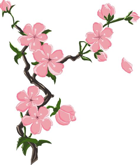 Cartoon Cherry Blossom Tree