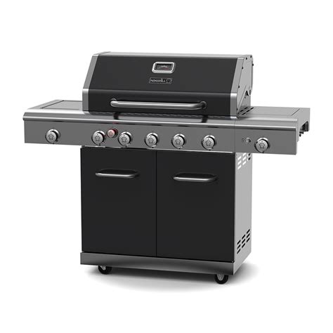 Deluxe 5 Burner Propane Gas Grill With Ceramic Rear Burner Stainless