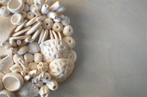 Coral Reef Wall Sculpture White Clay Wall Art Tile Beach Etsy