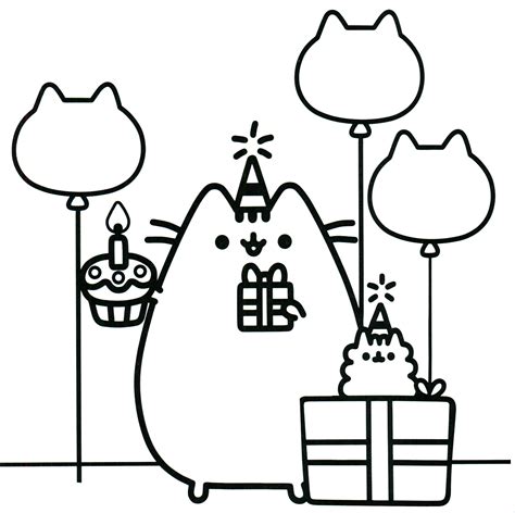 Cats coloring pages free birthday cat. Pusheen Coloring Pages - Best Coloring Pages For Kids