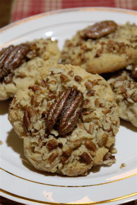 If you love butter cookies, you will love these with the pecan twist. Pecan Cookie Recipe