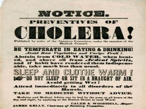 Notice Of Cholera Preventive Measures In 19th Century