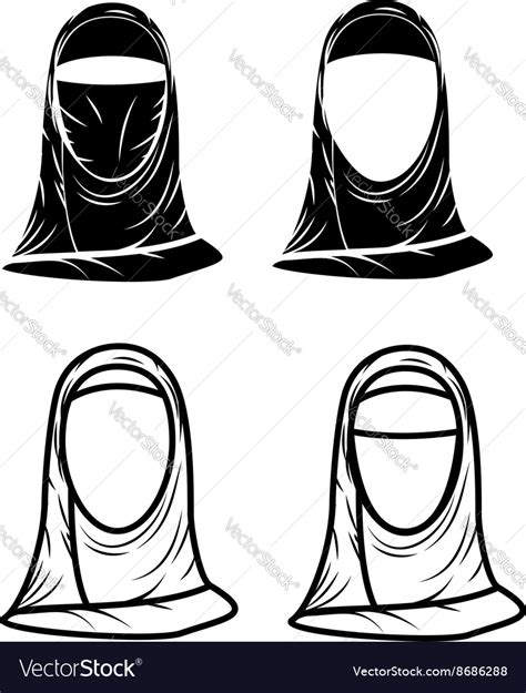 Paranja Hijab Royalty Free Vector Image Vectorstock