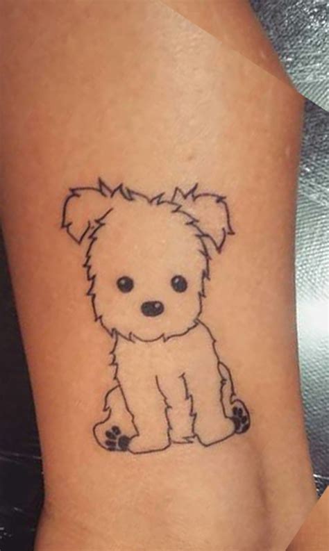 30 Cute Small And Simple Dog Tattoo Ideas For Women Animal Lovers Mybodiart