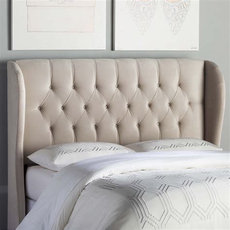 House Of Hampton Tufted Upholstered Wingback Headboard And Reviews Wayfair