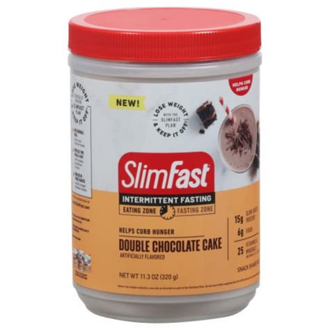 slimfast® intermittent fasting double chocolate cake shake mix 11 3 oz qfc
