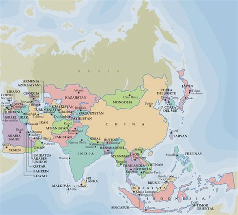 Descargar Mapas De Asia Fisico Y Politico Universo Guia
