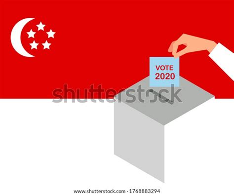General Election Singapore Concept Hand Hold Stock Vector Royalty Free