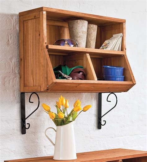 This solid beechwood kitchen cart provides you with a handy food preparation surface and storage cart all in one. Solid Wood Wall Cubby Storage Organizer | PlowHearth