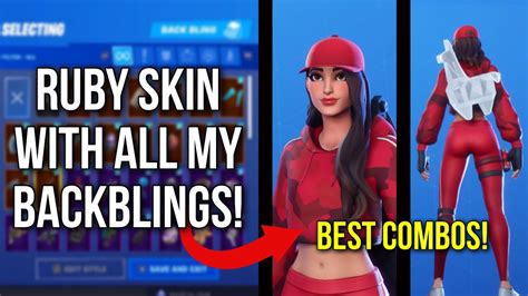 New Fortnite Ruby Skin Showcased With All My Backblings Best Combos