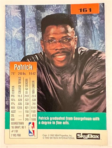 1992 93 Skybox 161 Patrick Ewing For Sale Online Ebay